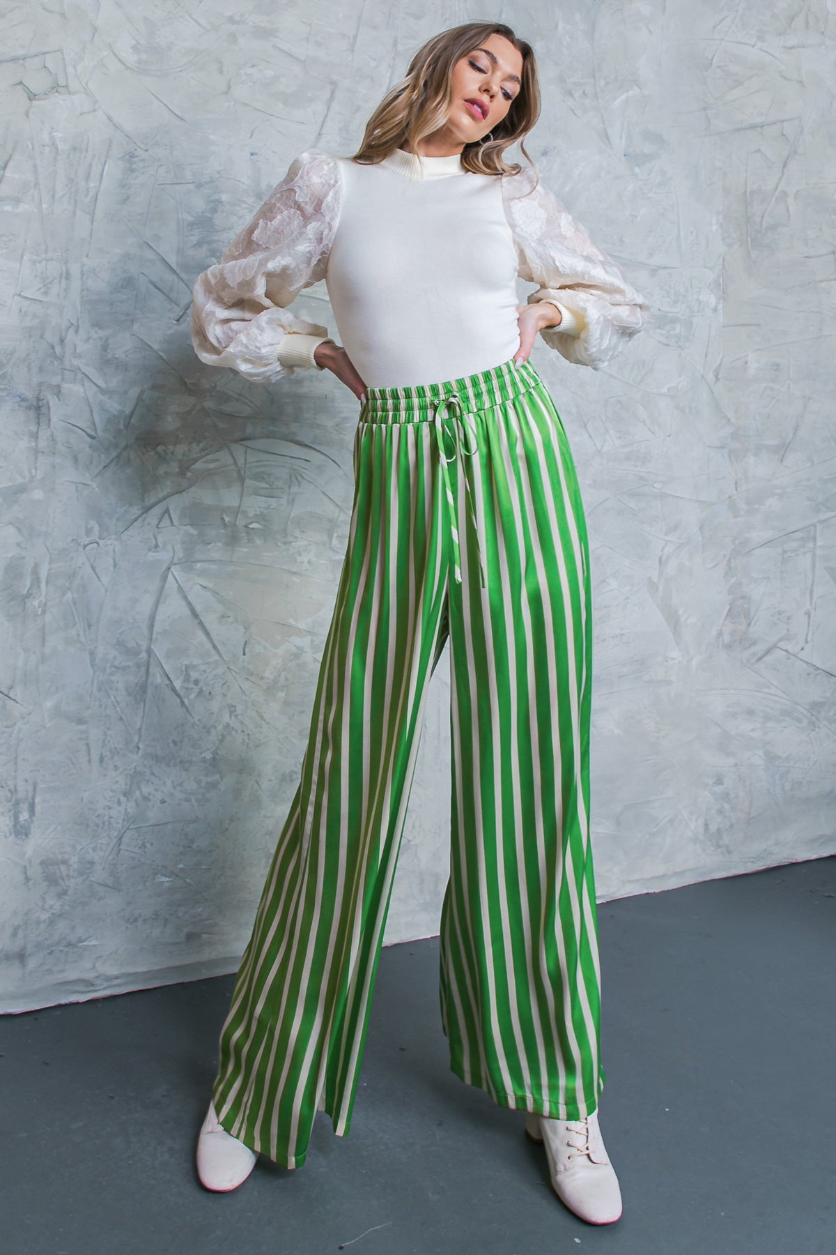 NOTHING TO REGRET SATIN PANTS