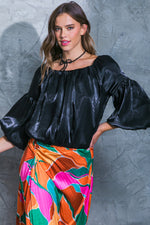 SIMPLY FAVORED WOVEN TOP