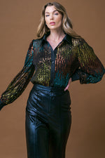 CAUSE A COMMOTION SEQUIN BLOUSE