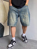 Men's Vintage Washed Distressed Denim Shorts test