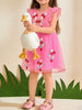 Children's Strawberry Embroidered Ruffle Sleeve Tulle Dress test