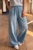 Frayed Floral Patch Wide Leg Raw Hem Wide Leg Jeans test