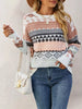 Geometric Pattern Round Neck Sweater test