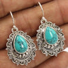 Artificial Turquoise Alloy Teardrop Dangle Earrings test