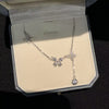 925 Sterling Silver Zircon Butterfly Necklace test