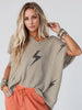 Lightning V-Neck Short Sleeve Knit Top test