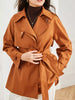 Double-Breasted Tie Waist Trench Coat test