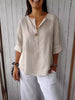 Full Size Casual Notched Drop Shoulder Blouse Plus Size test