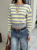 Casual Striped Cropped Sweater test