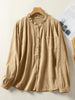 Frill Button Down Long Sleeve Shirt test