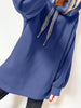 Fleece Lined Adjustable Drawstring Oversize Tunic Hoodie test
