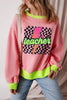 Graphic Round Neck Long Sleeve Sweatshirt test