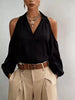 Cold-Shoulder Button-Down Shirt test