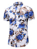 Men's Plus Size Floral Print Short Sleeve Casual Shirt test