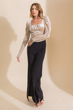 PUT ON A SHOW VELVET TOP