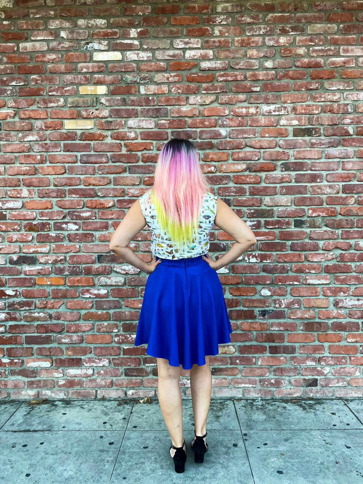 Royal Blue Skater Skirt